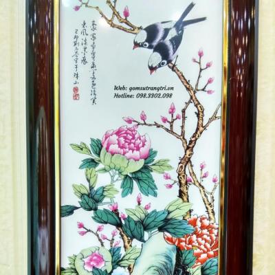 Bộ Tranh Sứ Tứ Quý Mã TL015